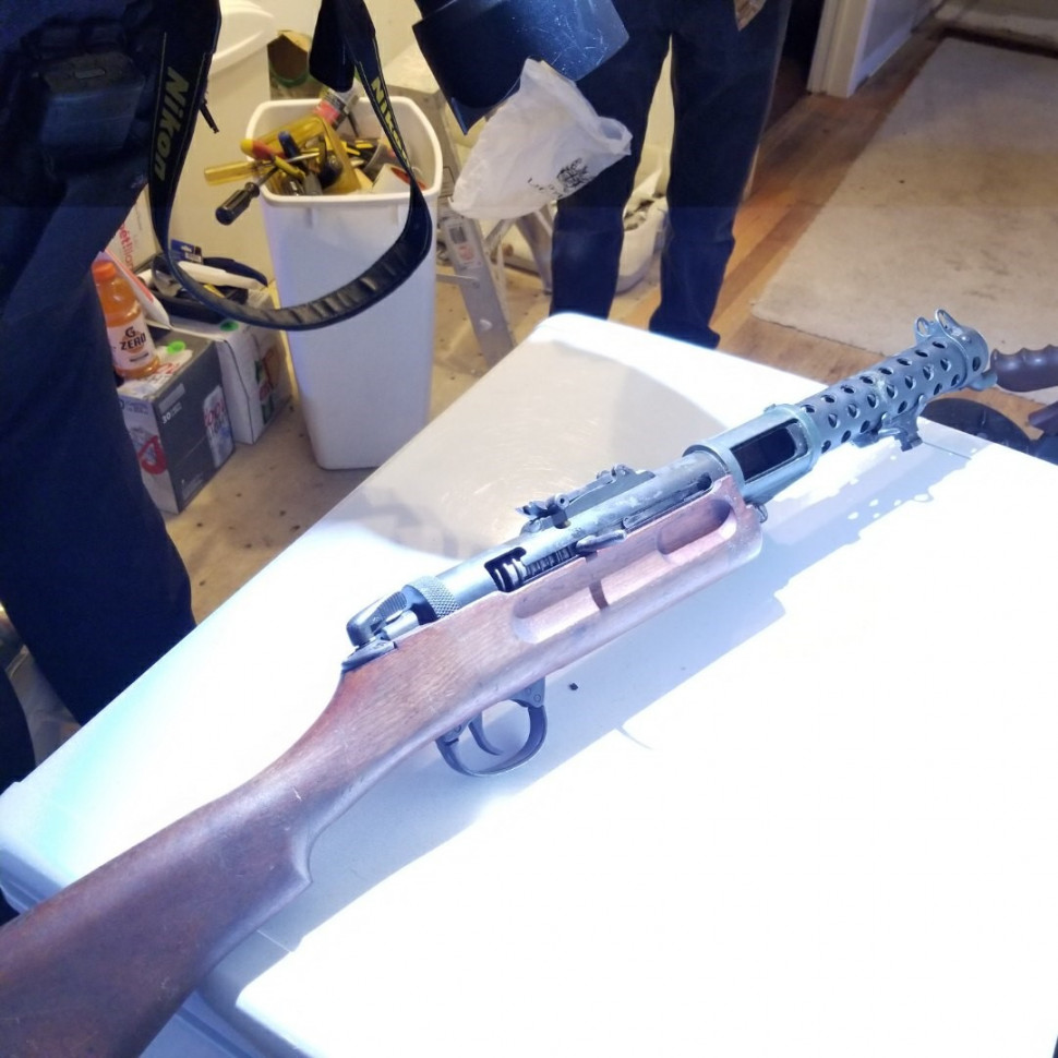 Rifle seized by RCMP during search of residence of Raymond Tetu.