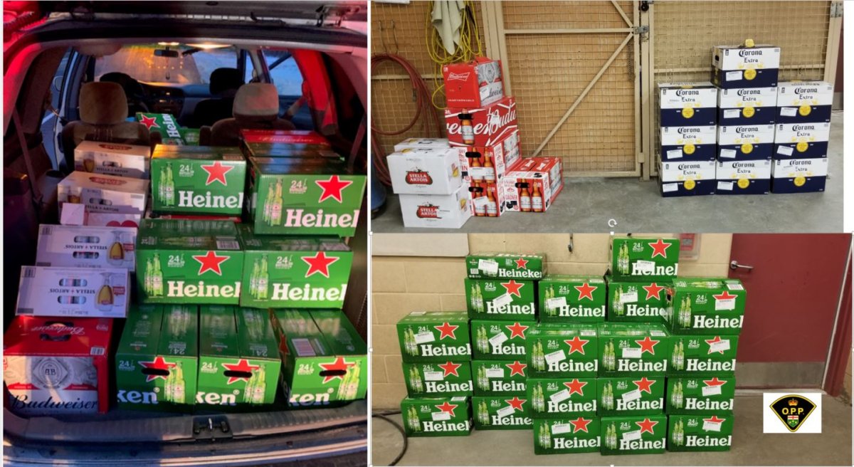 The man is facing charges for unlawfully keeping liquor for sale, driving while under a suspension and operating an unsafe vehicle, OPP say. 