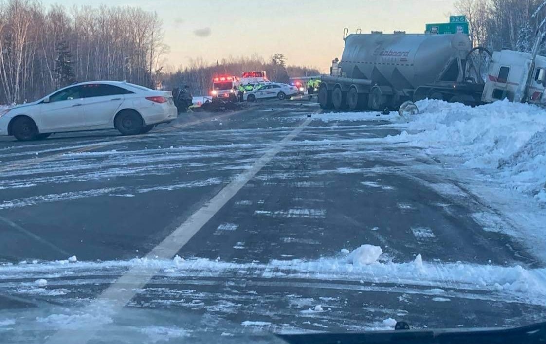 Members responded to a report of a head-on collision involving a car and a tractor-trailer on Highway 11, just north of Exit 326.