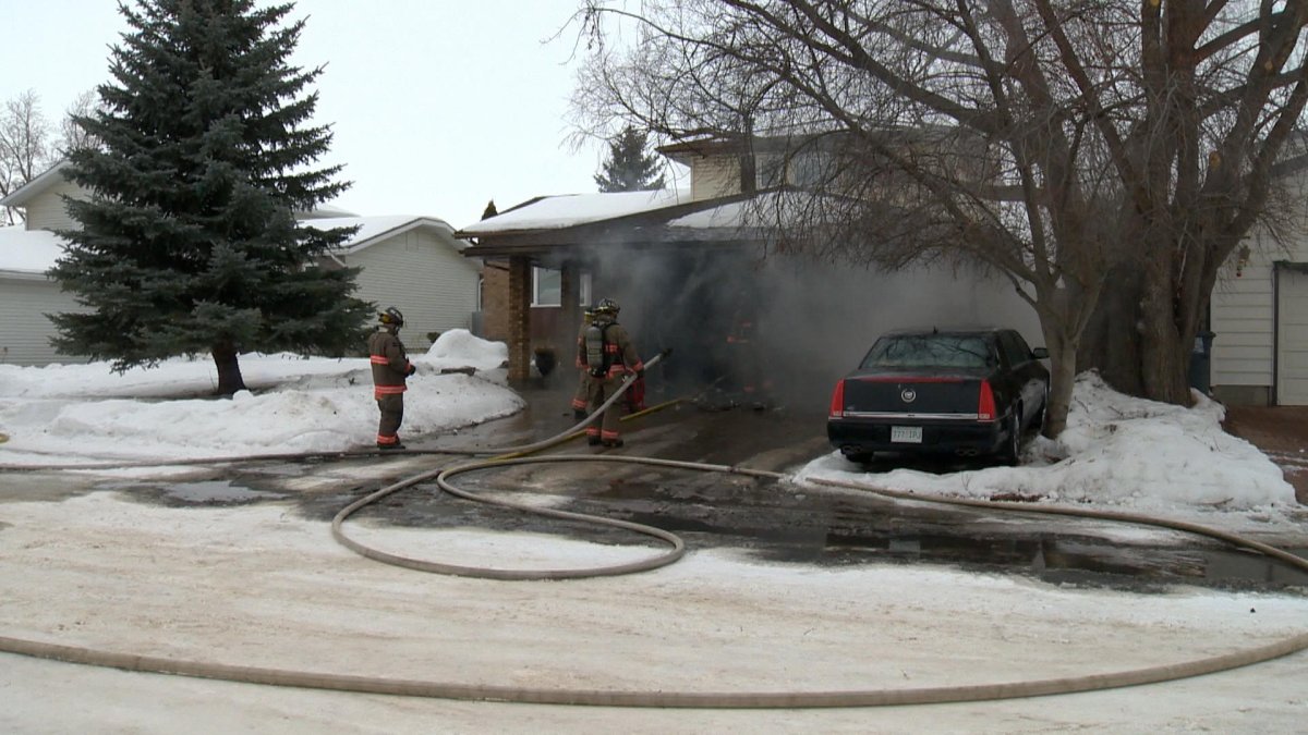 Saskatoon firefighters were called to a blaze on Gathercole Crescent around 2:55 p.m. on Jan. 3.