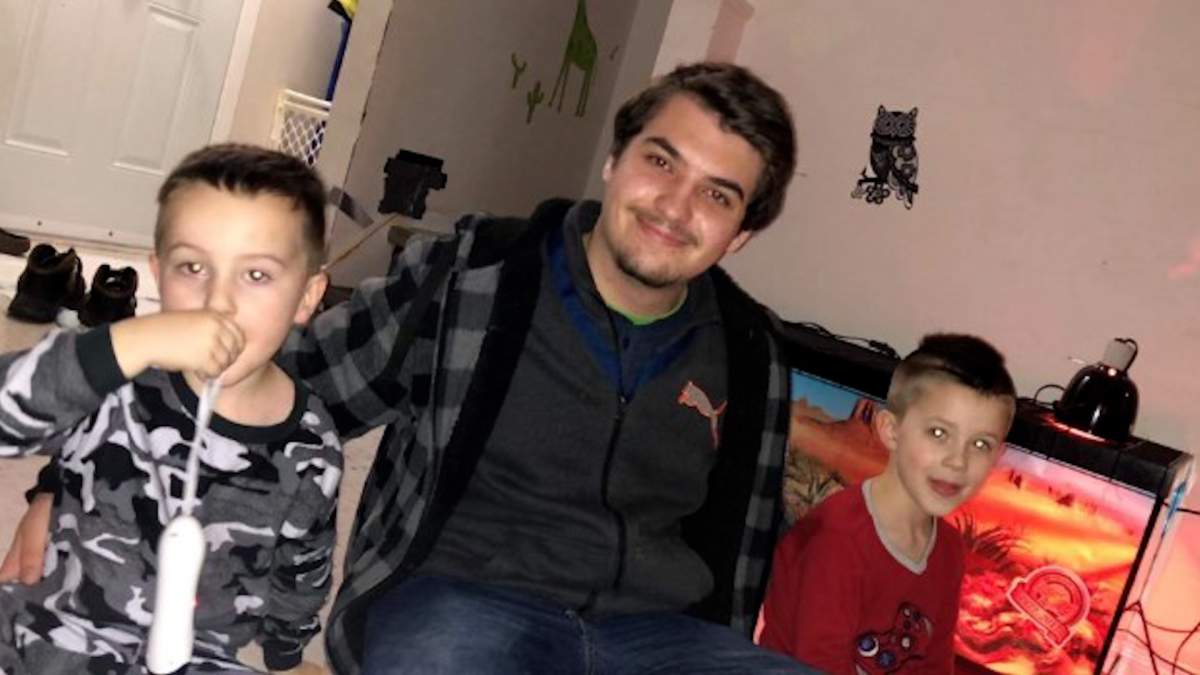 Haven Marshall with two of his brothers