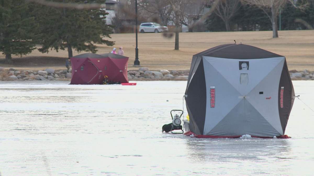Nicholas Sheran Lake, located in west Lethbridge, saw skaters and ice-fishers on January 16, 2021.