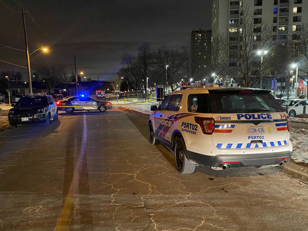 Scene from a fatal shooting in Toronto's north end.