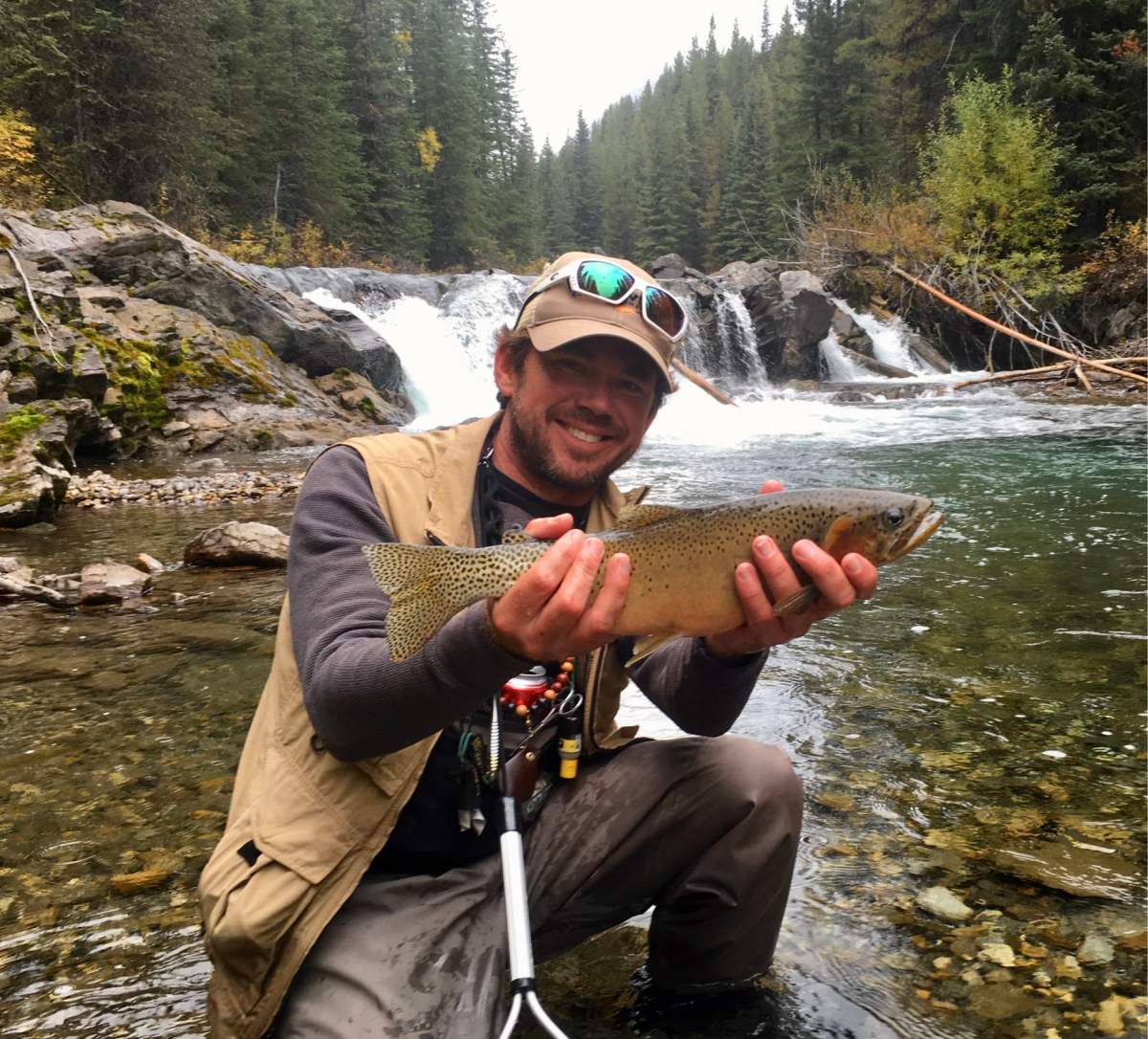 Jason Trochessett fishing near the Elk River.