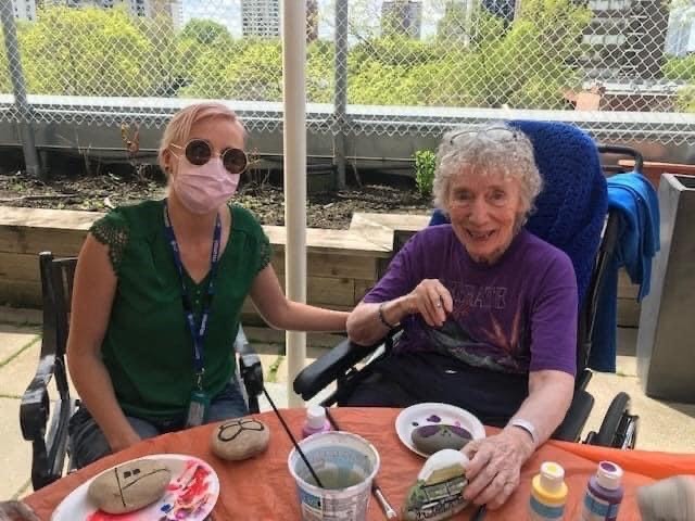 Jennie Vegt and Shirley Wishart in an undated photo.