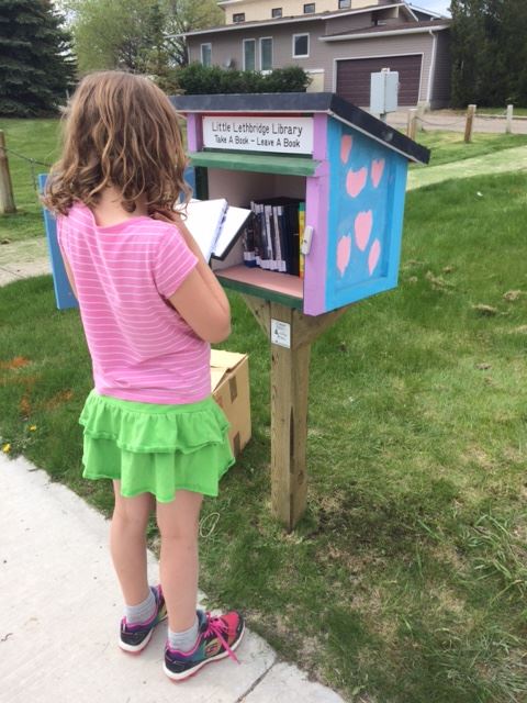 A Little Lethbridge Library being used.