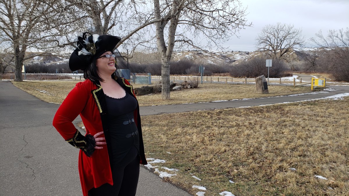 Nicolette Dawn of Lethbridge has planted a 'buried pirate treasure' somewhere in the city.