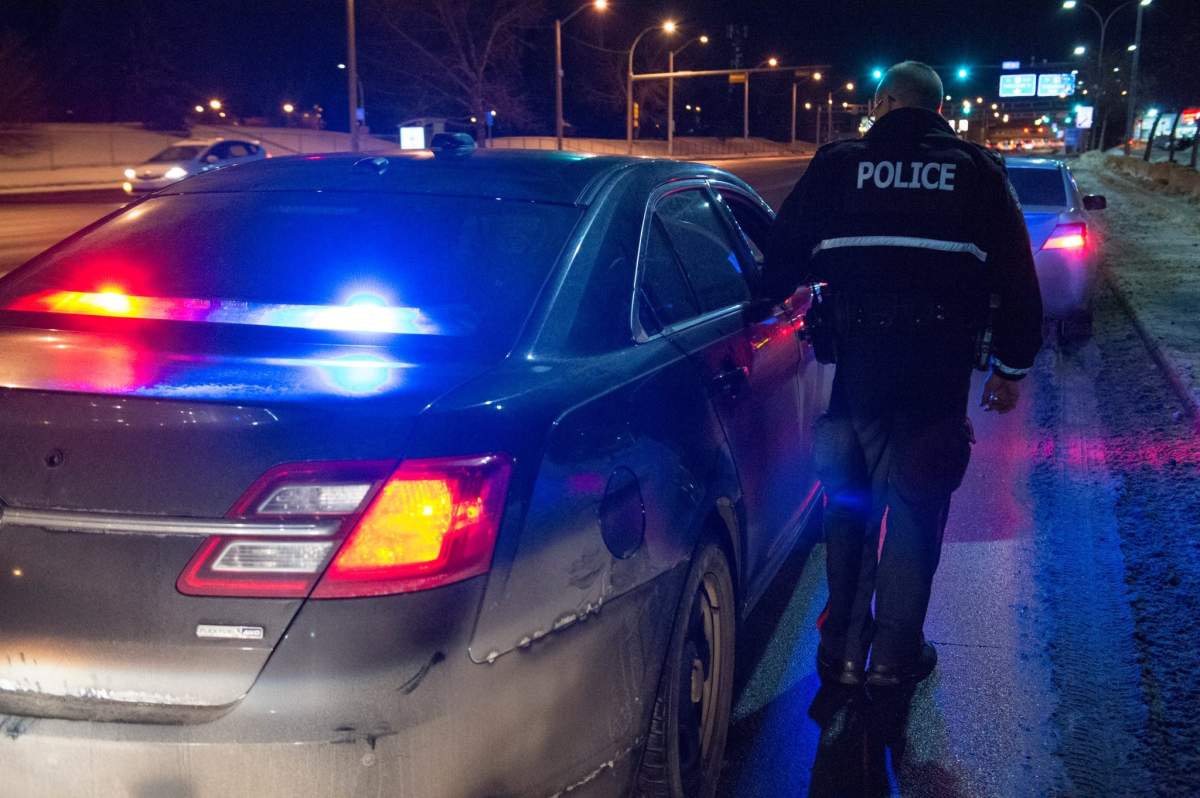 A 34-year-old man has been charged after two Edmonton police officers were injured when a suspect vehicle fled police Tuesday, Jan. 5, 2020.