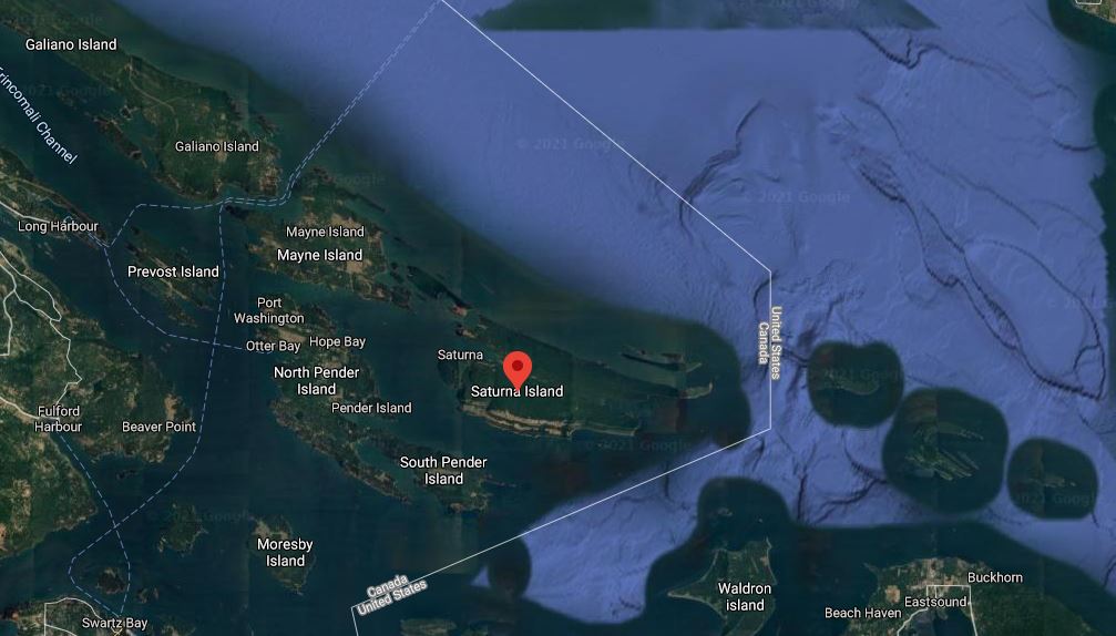 The human remains were found on Saturna Island in 1972 and then buried on Salt Spring Island.