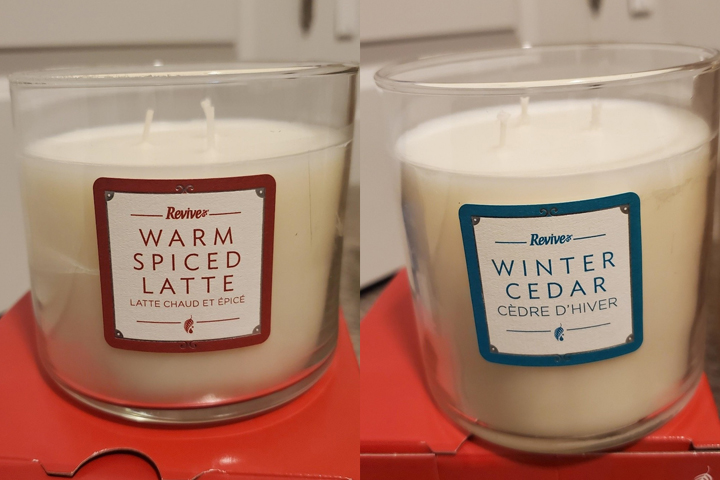 Two Revive-brand scented candles have been recalled due to a fire hazard in Canada.