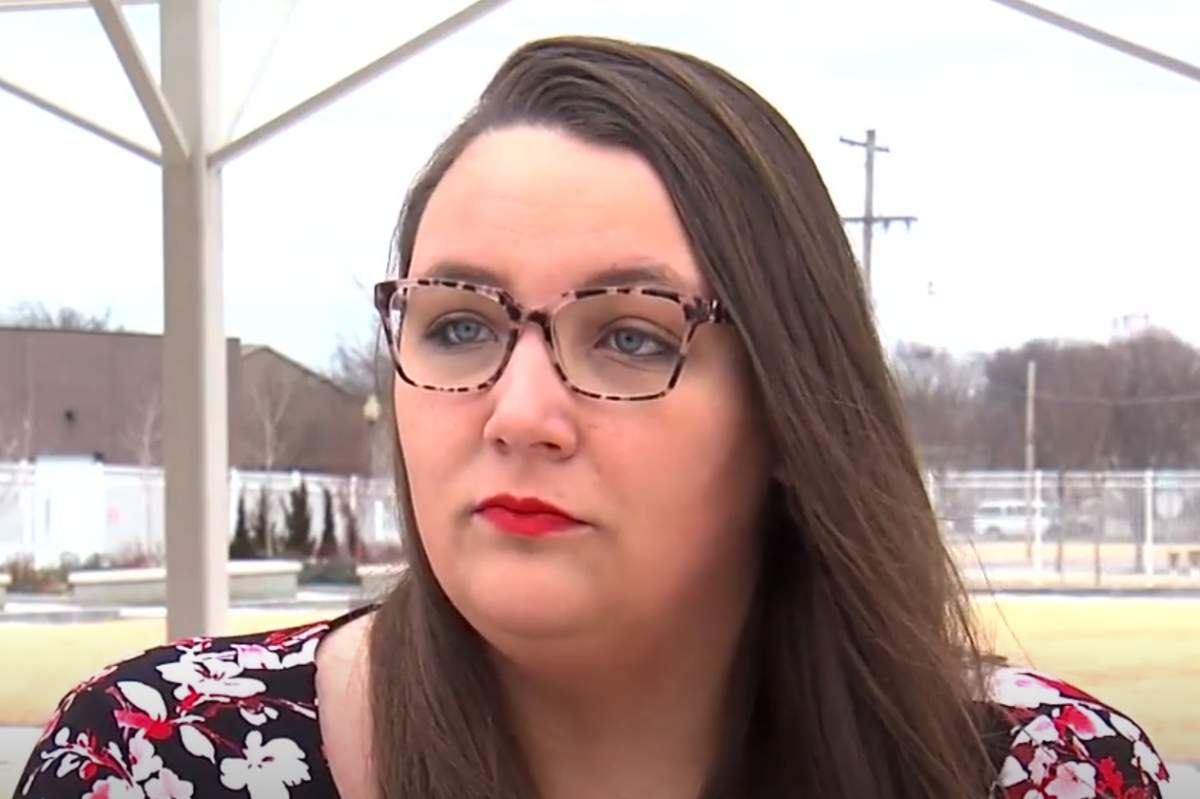 Delanie Shelton is shown in this image from video in Owasso, Okla.