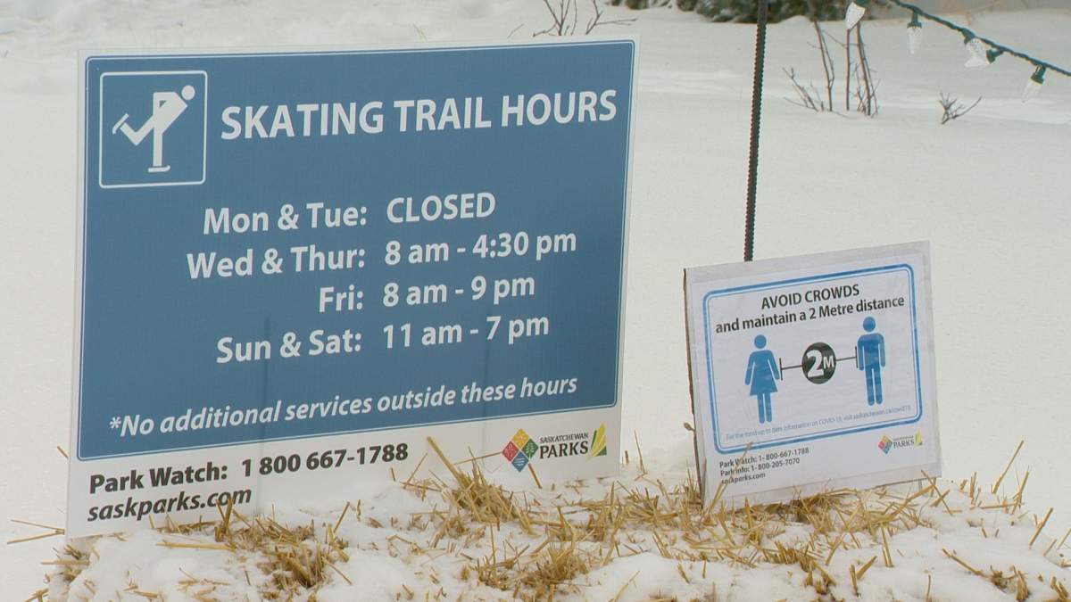 The trail will be lit up in the evenings by both the campground road street lights and colourful lights strung up in trees.