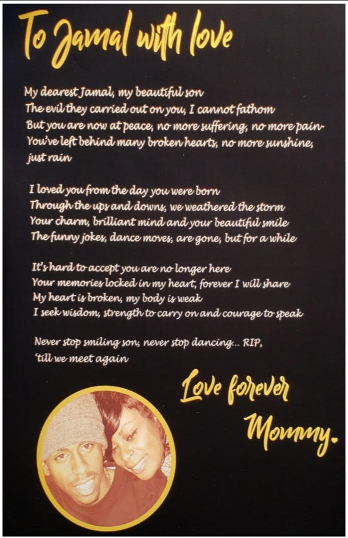 Anne Marie White's poem to Jamal Francique