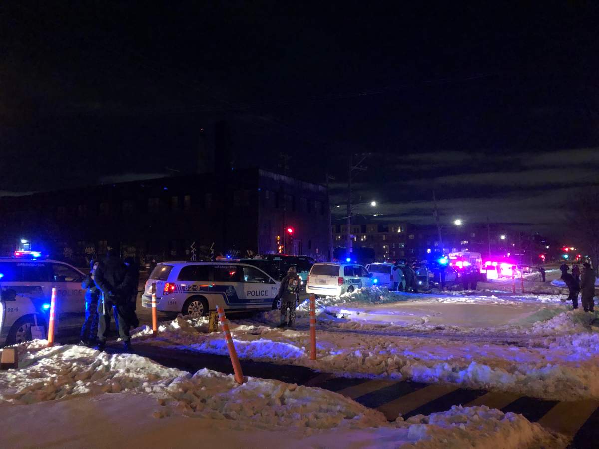 Montreal police gave out 17 tickets at an anti-curfew protest on Saturday night. Jan 9, 2020.