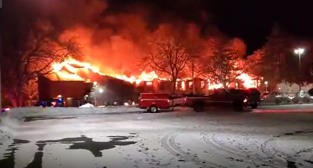 A large structure fire kept firefighters busy overnight in Verona.