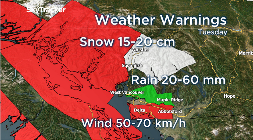 Another Storm To Hit B.C., Bringing Heavy Rain And Strong Winds ...