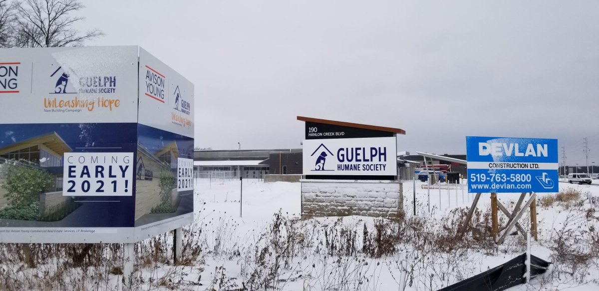 The Guelph Humane Society is scheduled to move into its new location in March. 