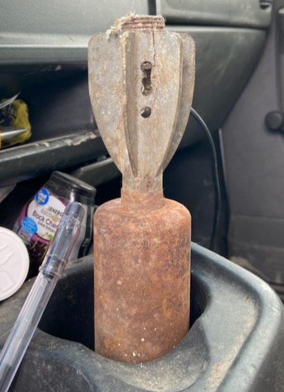 A Second World War era mortar round was brought to the Northumberland OPP detachment in Brighton on Friday.