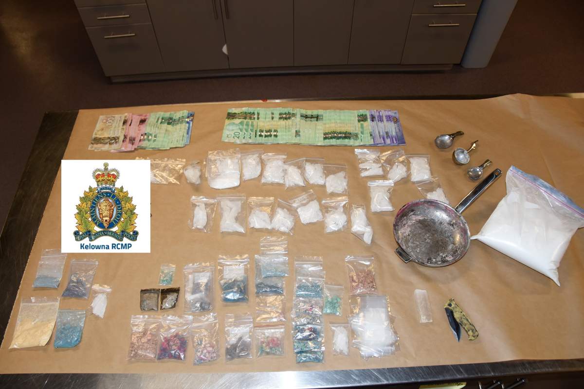 Police have allegedly seized illicit drugs and cash after a man dropped a bag that appeared to be crystal methamphetamine in a hotel lobby. 