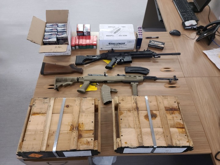 On Jan. 26, police were notified that a property owner had found two rifles and ammunition while documenting inventory of property abandoned at a rental unit on Laclie Street.