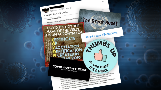 A selection of social media posts that spread misinformation about COVID-19.
