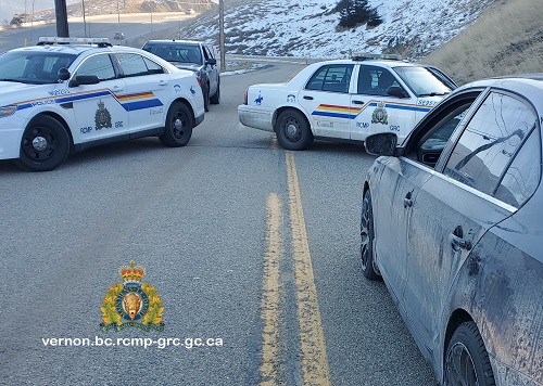 RCMP said they safely stopped an allegedly speeding, drunk driver in Vernon after he raced past a patrol car at more than 160 km/h. 
