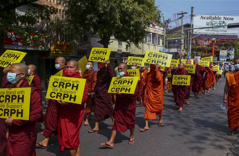 1 Woman Shot Dozens Detained As Myanmar Police Crack Down On Anti Coup Protests National Globalnews Ca