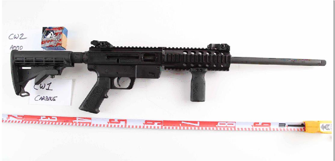 Ottawa police said they seized this 9mm Carbine rifle over the course of a traffic stop over the weekend in the downtown.