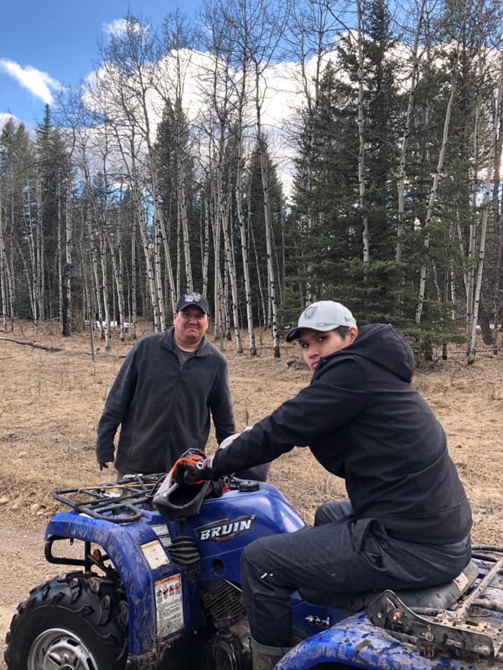 Morris and Blade Crow are seen in this undated photo.
