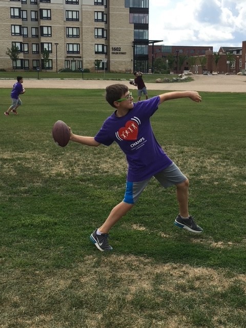 Brasen attending CHAMPS camp.