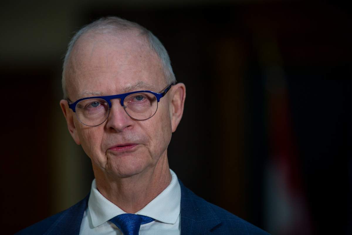 Progressive Conservative Leader Ches Crosbie, answers questions from the media following the televised debate at the Confederation Building in St. John’s N.L. on Wednesday, February 3, 2021. Newfoundland and Labrador will hold a provincial election on Saturday, February 13, 2021. THE CANADIAN PRESS/Paul Daly