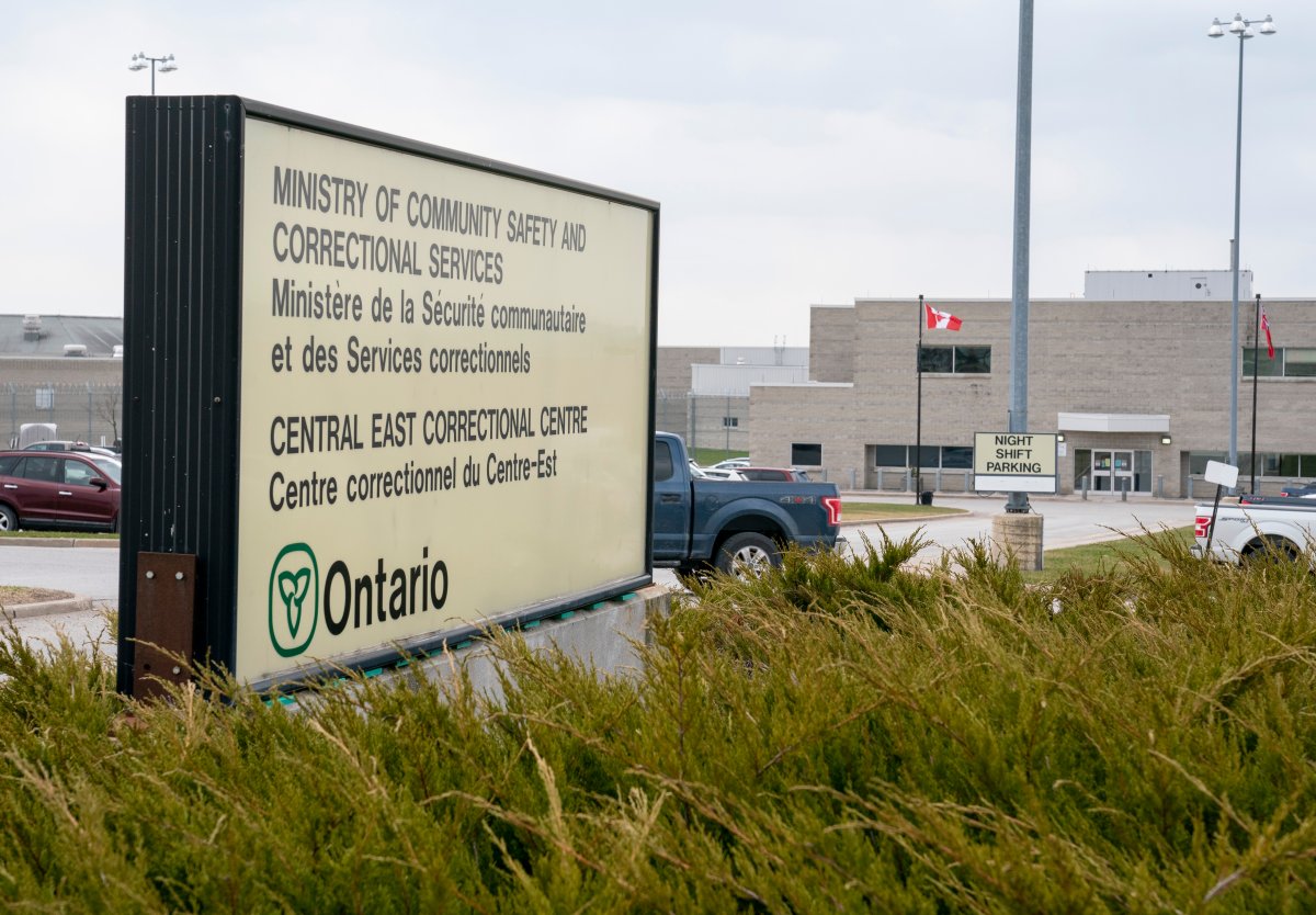 The Central East Correctional Centre in Lindsay, Ontario on Friday, April 17, 2020.  A COVID-19 outbreak was declared on Jan. 29, 2021.