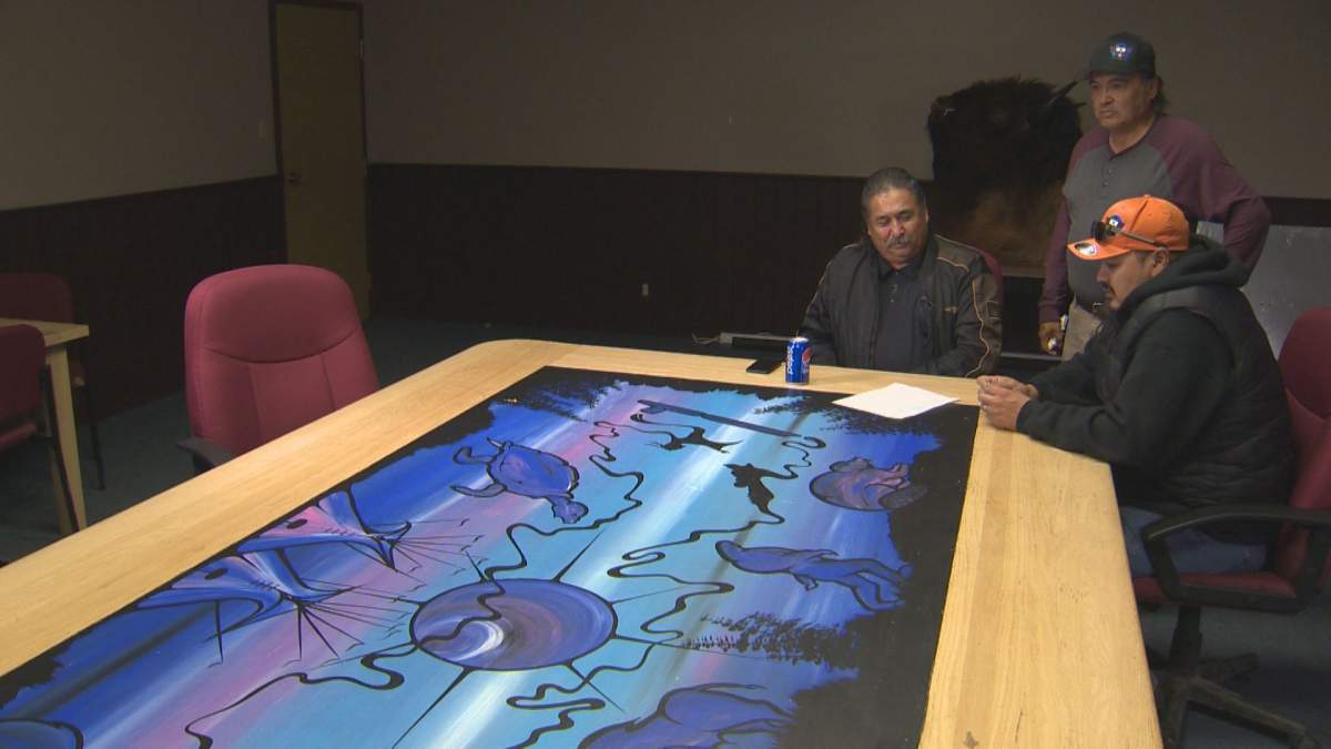 Hollow Water First Nation Chief Larry Barker also relies on a cistern for water at his home.