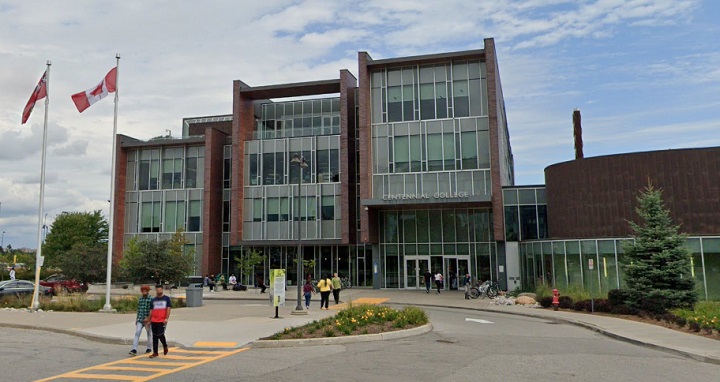 The exterior of Centennial College in Toronto.