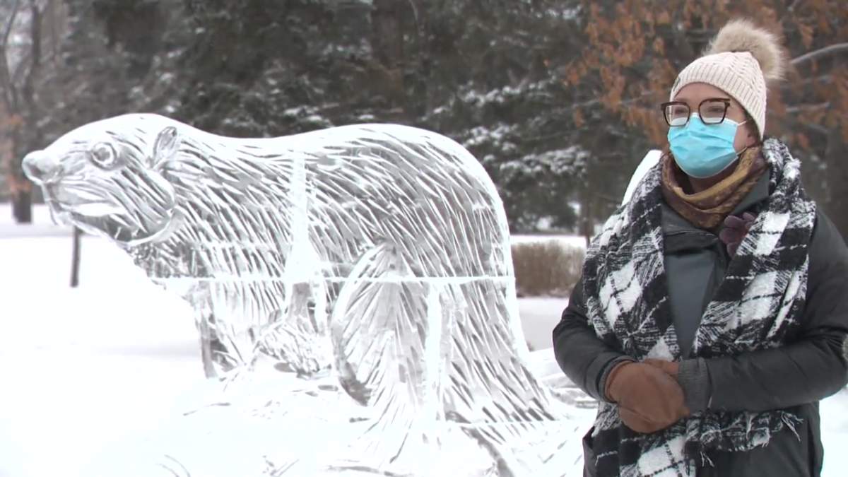 Christy Morin in Borden Park on February 5, 2021