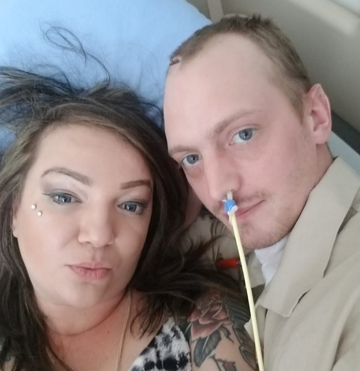 Chelsea Townend and Brad Eliason lay in a hospital bed in the wake of the assault.