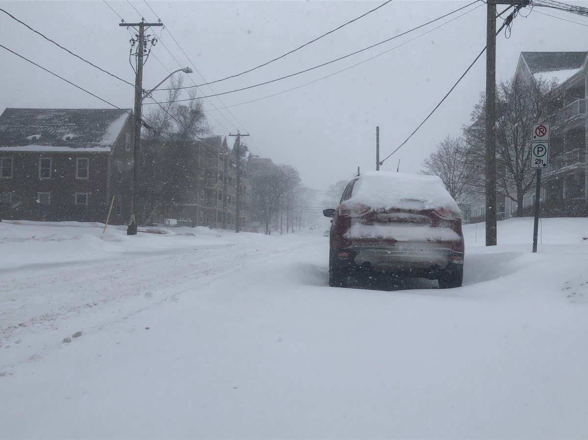 45 cm of snow are forecast to fall in the northern areas of New Brunswick on Feb. 2, 2021. 