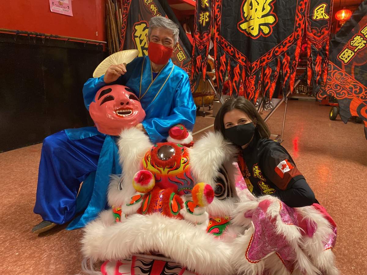 Sandy Yep and Jill Brooks of Hong Luck Kung Fu Club in Toronto. Photo courtesy Jill Brooks.