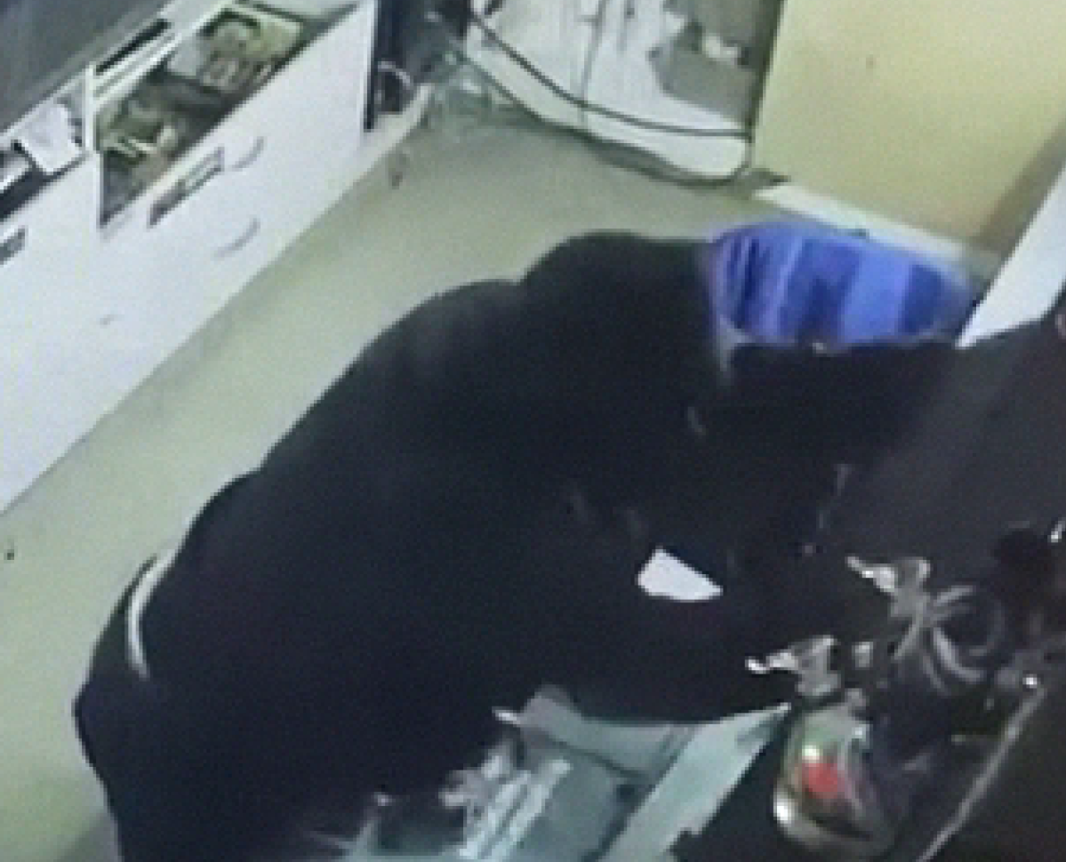 A suspect in a theft at a Fraserville gas station/coffee shop.