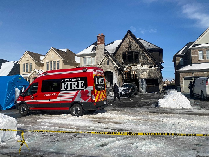 The scene of a fatal house fire in Georgetown on Wednesday.
