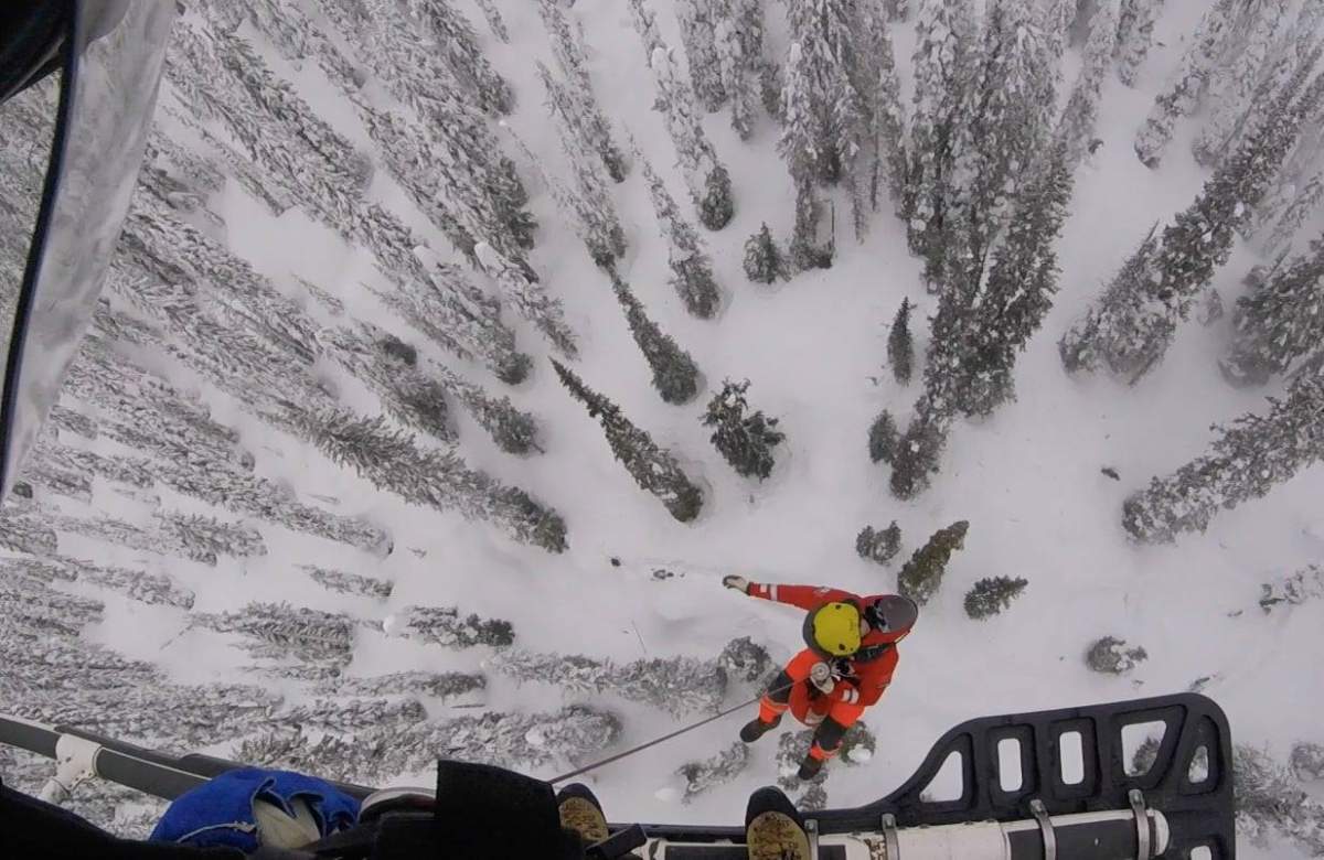 An injured sledder was rescued from the area of Graystokes Provincial Park on Saturday. 