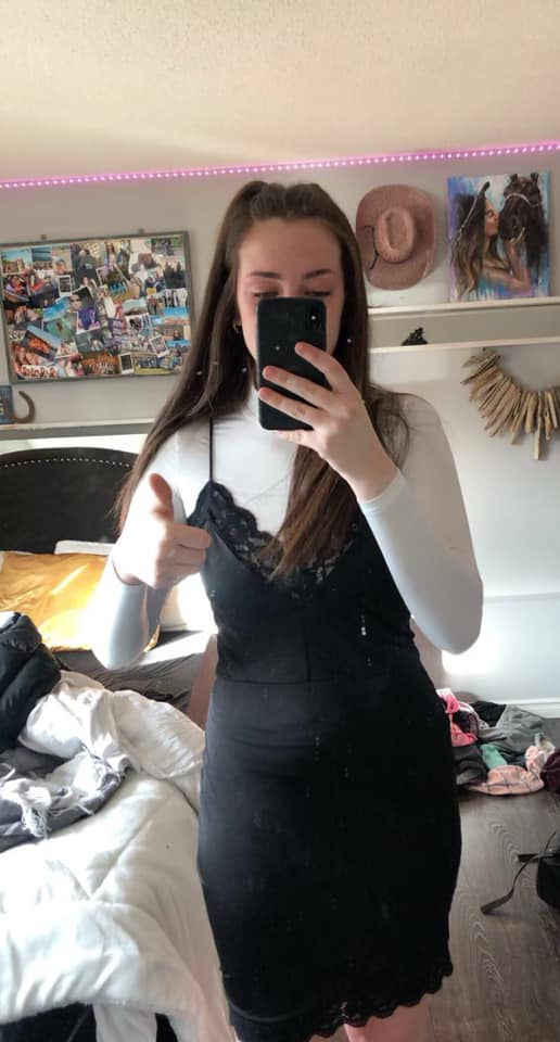 Chris Wilson shared this photo of his daughter\’s outfit showing what she wore to school Tuesday. Courtesy: Karis and Chris Wilson.