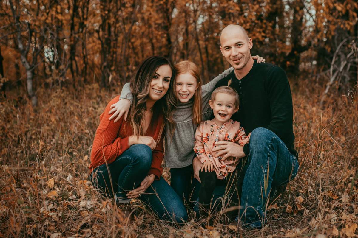 Leah Beingessner, from Okotoks, Alta., and her family.