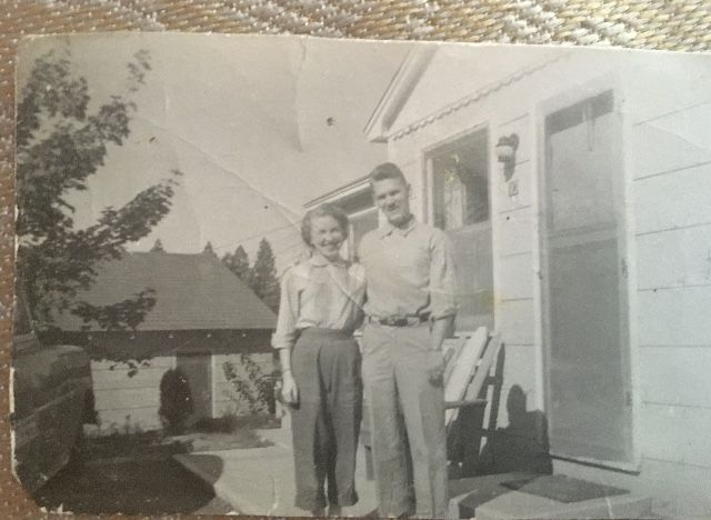 Allan and Pauline Oliver on their honeymoon.
