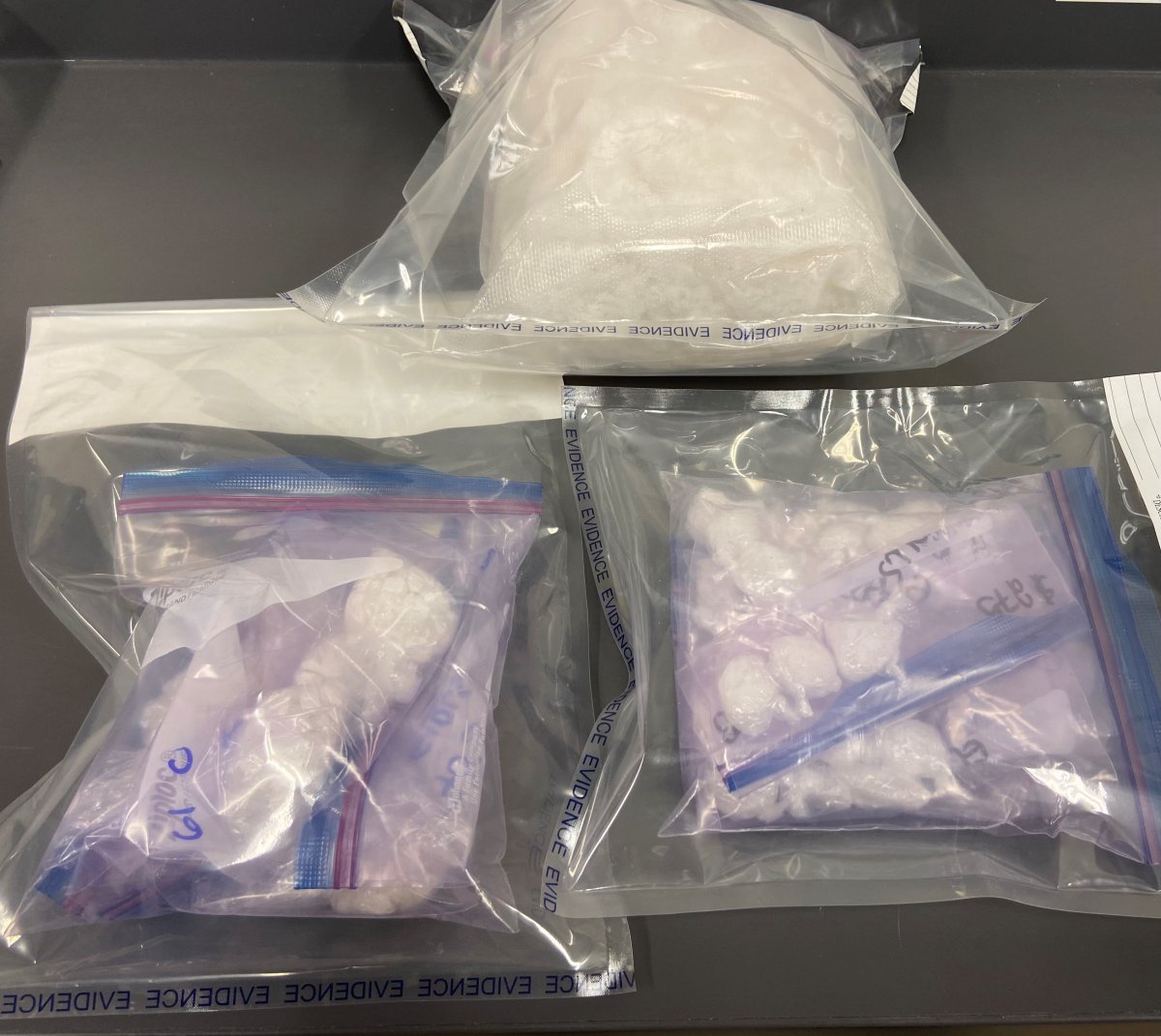 The Saskatchewan RCMP said they seized two kilograms of meth on Feb. 9, 2021, after stopping a speeding vehicle on Highway 16 near Maidstone.