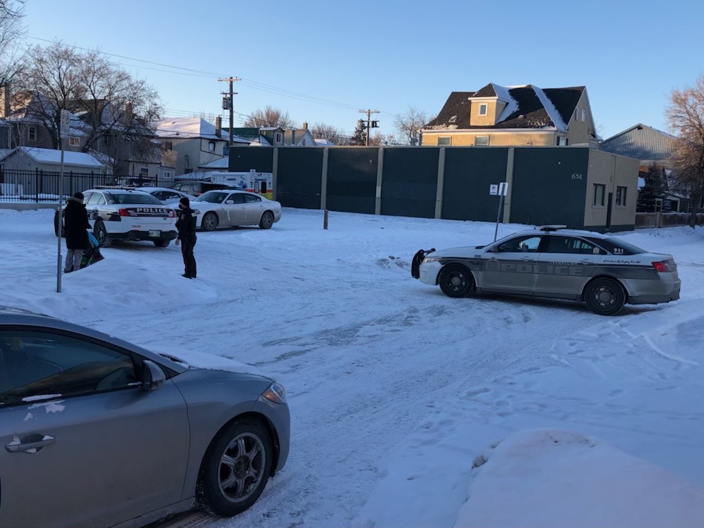 Police on scene in the 600 block of McGee Street Saturday executing a warrant.