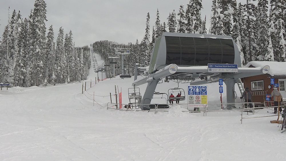 A file photo of Mount Baldy Resort near Oliver. Police say a workplace incident at the resort claimed the life of a 70-year-old man. According to police, he sustained serious injuries after becoming stuck beneath a snow groomer.