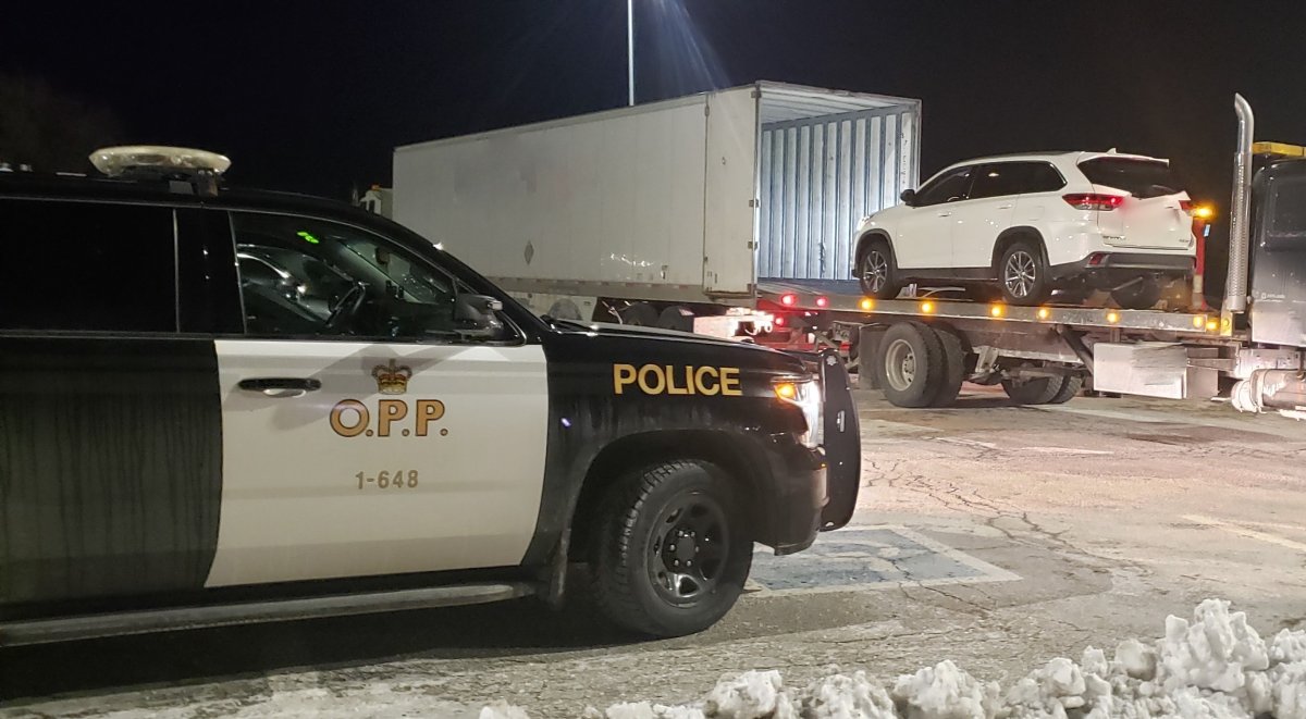 PEC detachment of the OPP charge 55-year-old man with flight from an officer during a stop on Saturday.