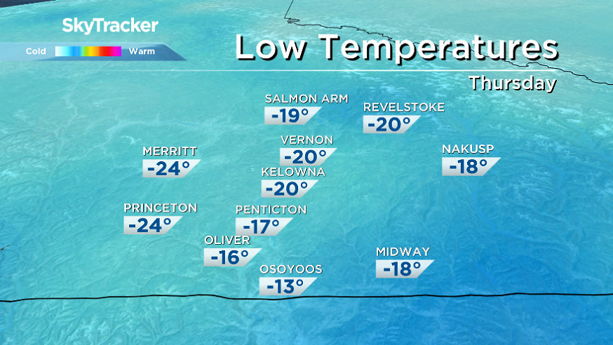 Temperatures are likely to tip into the -20s for the first time since February 5, 2019.