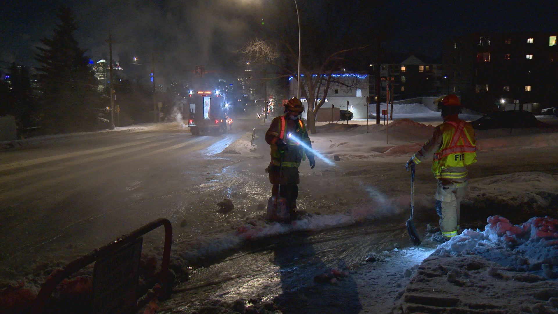 Calgary Fire Department Believes Extreme Cold Caused Water Main Break ...